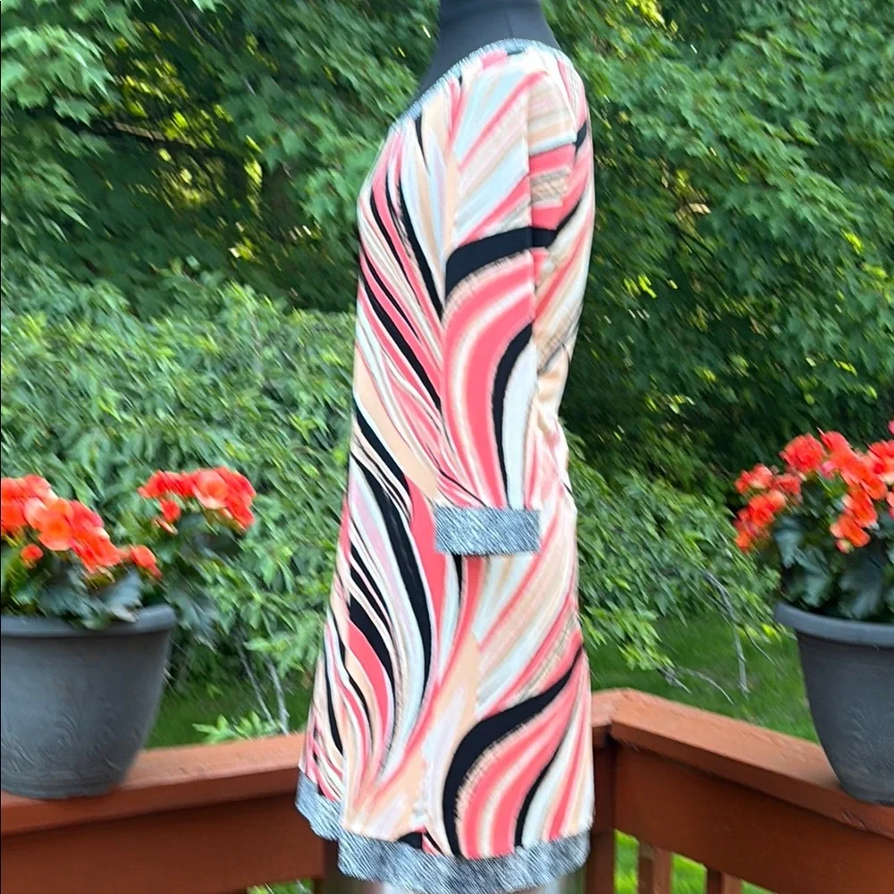 Calvin Klein Multicolor Striped Dress-NWOT-Excellent Condition - Picture 2 of 14
